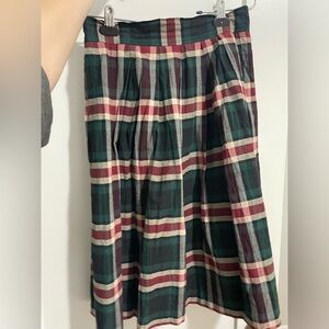 Tahari Plaid knee Length Skirt